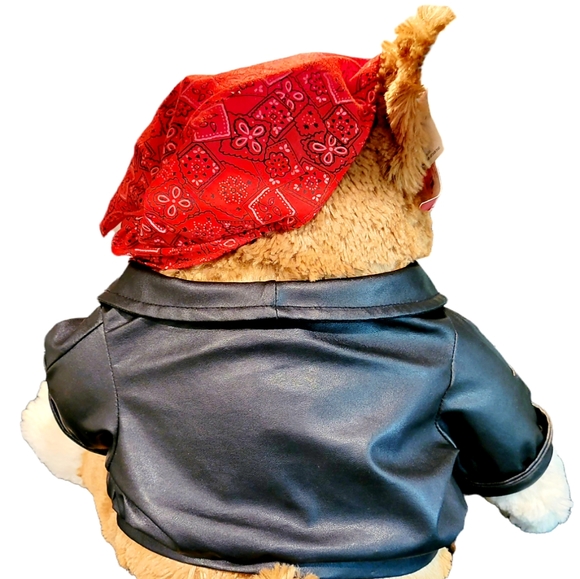 Medium Dan Dee Biker Bulldog Plush Stuffed Animal Motorcycle Puppy Dog Toy Gift - Picture 4 of 8